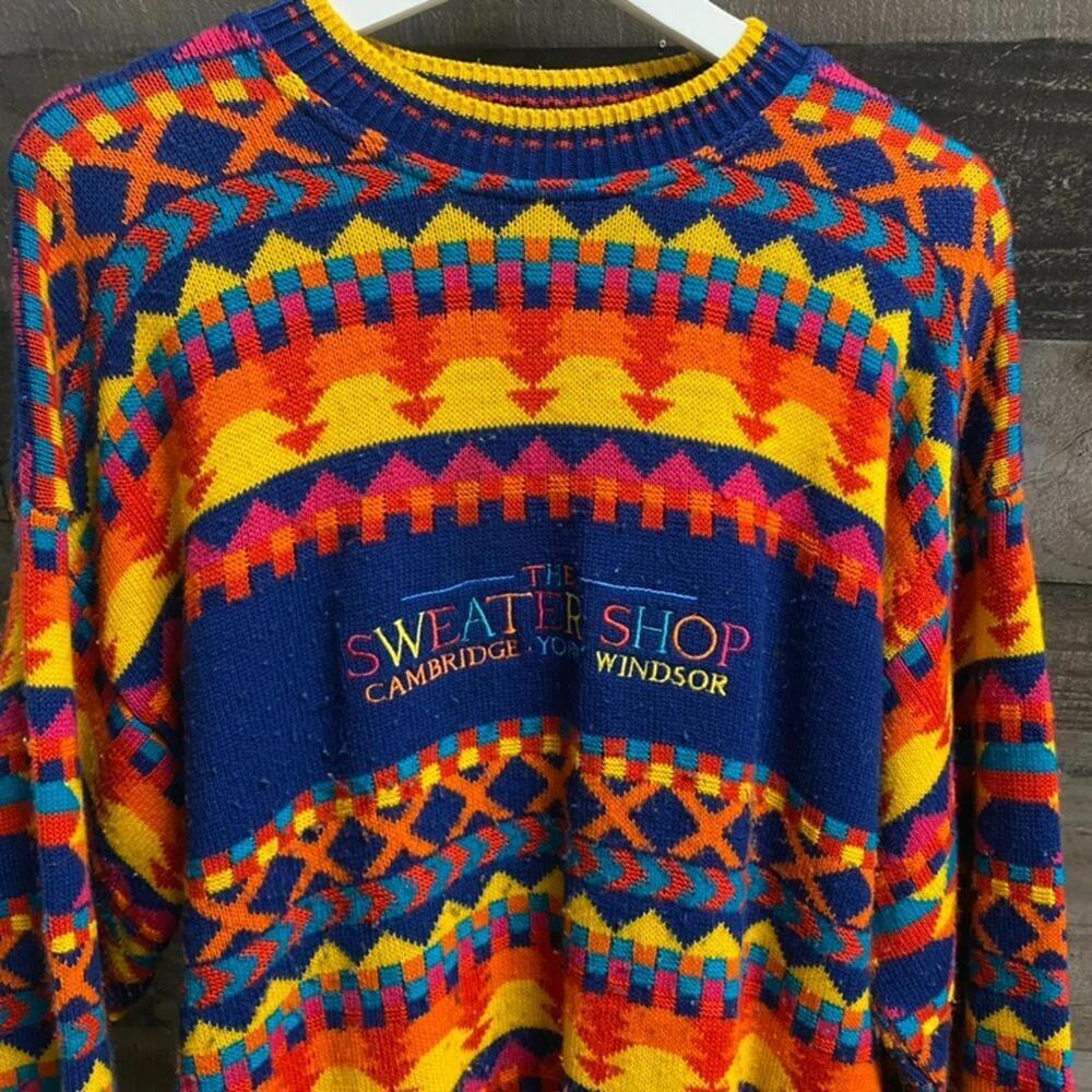 The Sweater Shop United Kingdom Scotland Esccose Men's Sweater Multi Sz L/XL - Picture 2 of 9